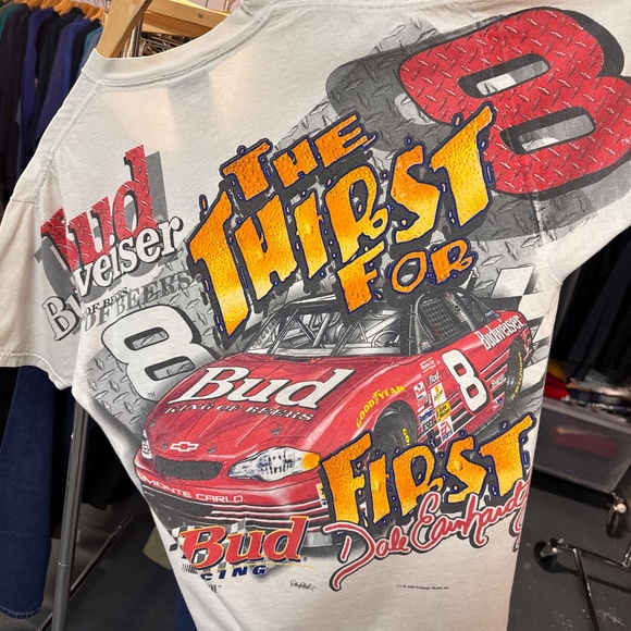 Vintage Dale Earnhardt Budweiser Racing Big Print T-shirt - Picture 8 of 8